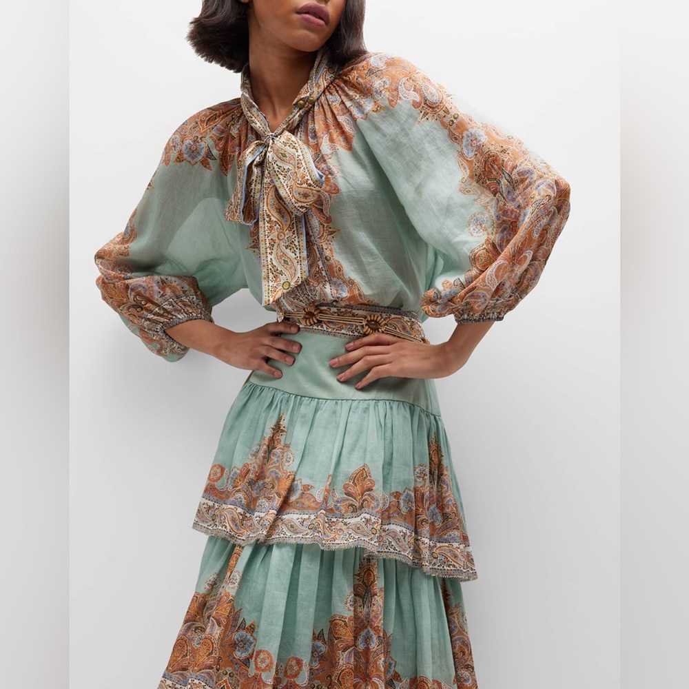 ZIMMERMANN Devi Paisley Print Skirt - Picture 10 of 16